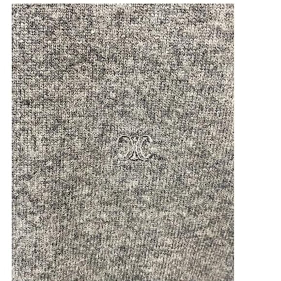 Celine Grey & Multicolour Wool Colourblock Sweater - Picture 5 of 7